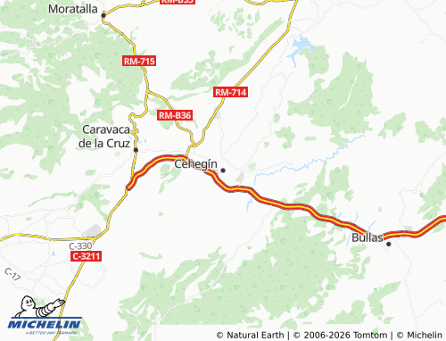 MICHELIN-Landkarte Cehegín - ViaMichelin