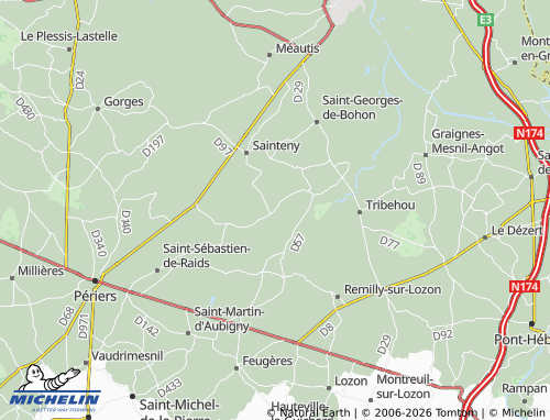 MICHELIN Auxais map - ViaMichelin
