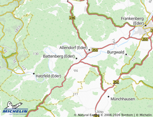 MICHELIN Battenberg (Eder) map - ViaMichelin