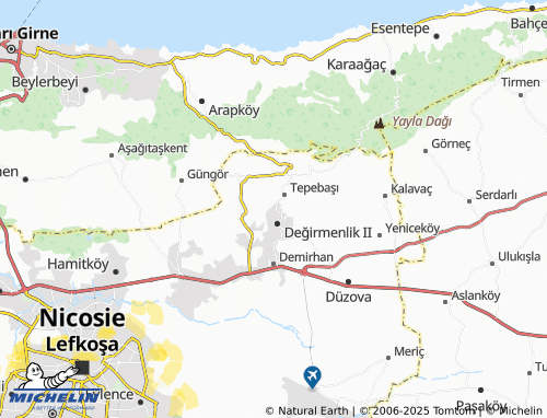 MICHELIN Değirmenlik III map - ViaMichelin