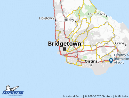 Carte MICHELIN Bridgetown - ViaMichelin