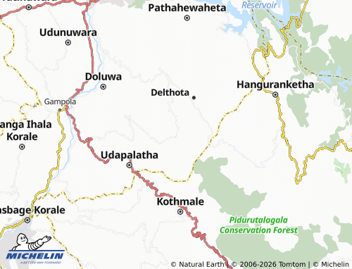 MICHELIN Hunugala map - ViaMichelin