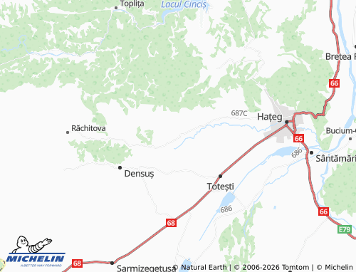 MICHELIN Tuștea map - ViaMichelin