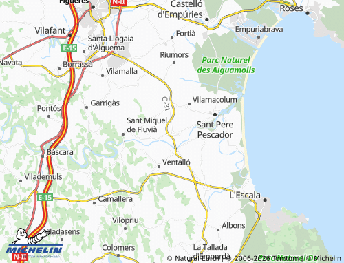 Carte MICHELIN Torroella de Fluvià - ViaMichelin