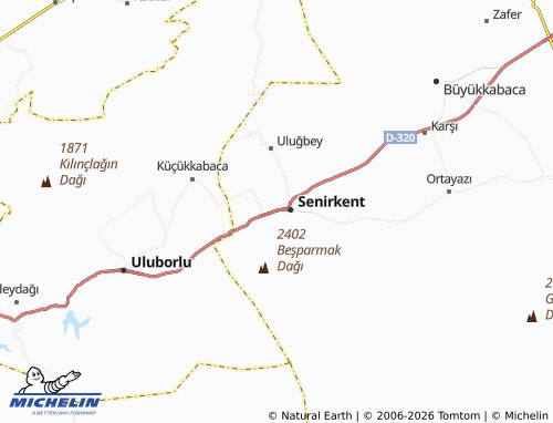 MICHELIN Turgutlar map - ViaMichelin