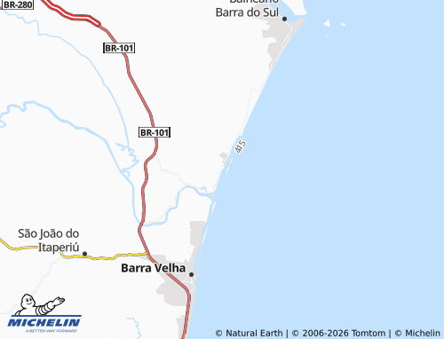 Mapa MICHELIN Barra do Itapocú - ViaMichelin