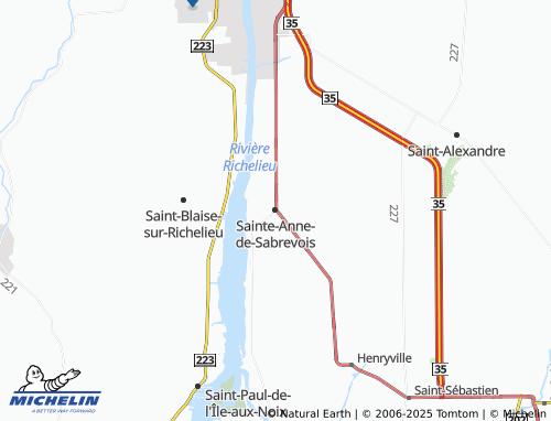 MICHELIN-Landkarte Sainte-Anne-de-Sabrevois - ViaMichelin