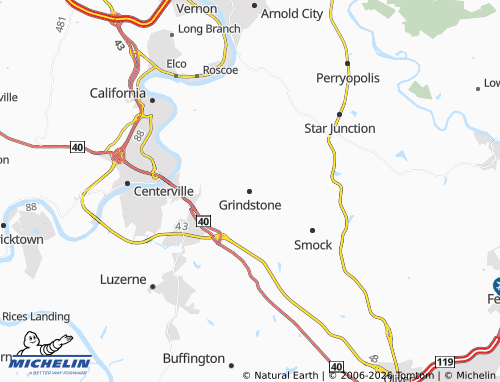 Carte MICHELIN Grindstone - ViaMichelin