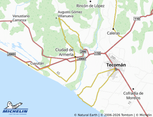 Kaart MICHELIN Ejido Armería - ViaMichelin