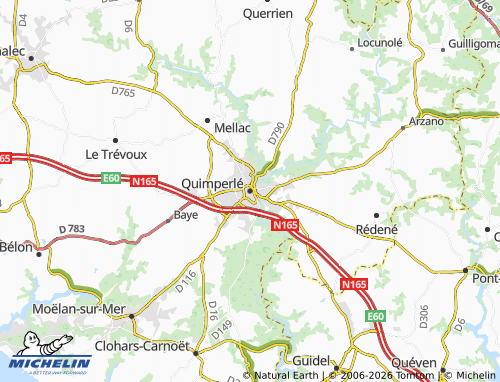 Mappa MICHELIN Quimperlé - ViaMichelin