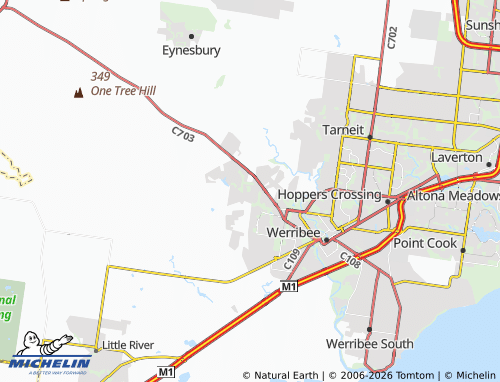 Mappa MICHELIN Manor Lakes - ViaMichelin