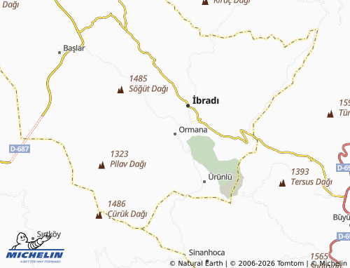 MICHELIN Ormana map - ViaMichelin