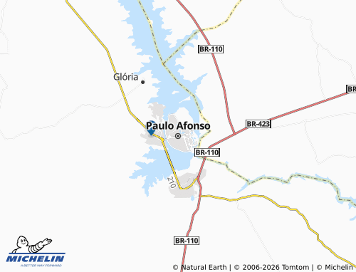 MICHELIN Paulo Afonso map - ViaMichelin