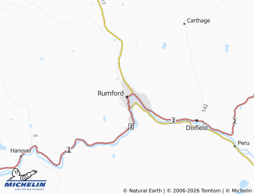 Kaart MICHELIN Rumford - ViaMichelin