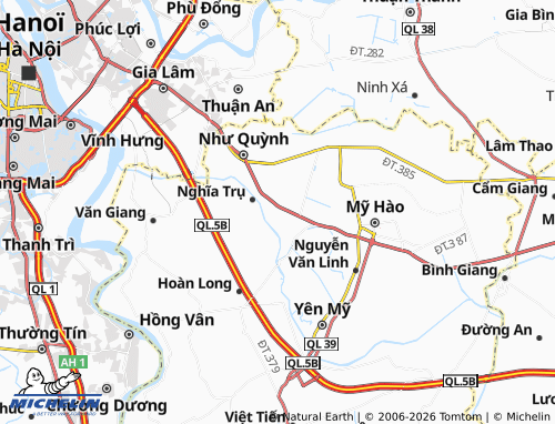 MICHELIN-Landkarte Trưng Trắc - ViaMichelin
