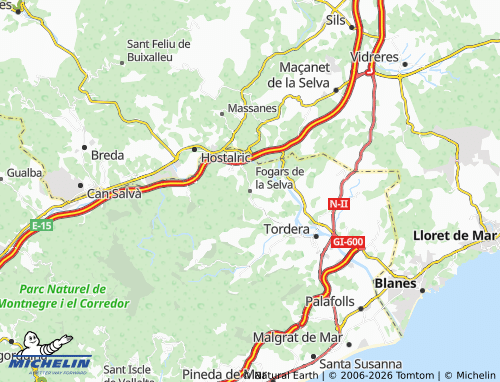 Carte MICHELIN Fogars de la Selva - ViaMichelin