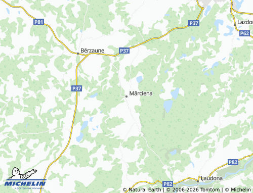 Mapa MICHELIN Mārcienas pagasts - ViaMichelin