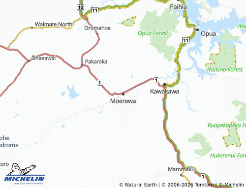 Mapa MICHELIN Moerewa - ViaMichelin