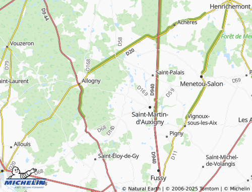 MICHELIN Les Rousseaux map - ViaMichelin