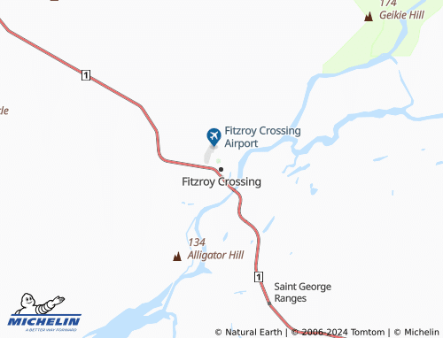 MICHELIN Fitzroy Crossing map - ViaMichelin