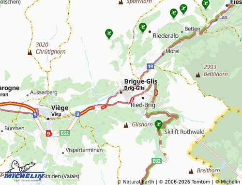 MICHELIN Brig-Glis map - ViaMichelin