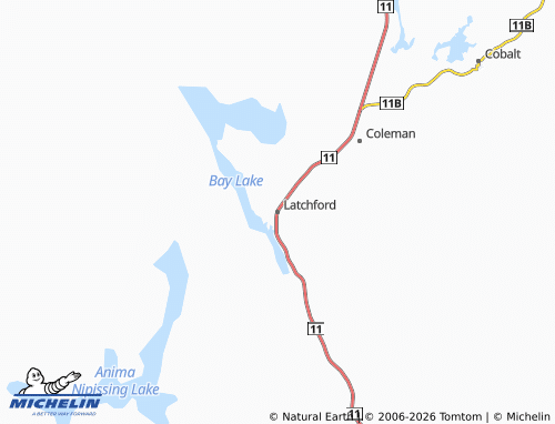 Kaart MICHELIN Latchford - ViaMichelin