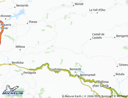 MICHELIN-Landkarte Famorca - ViaMichelin