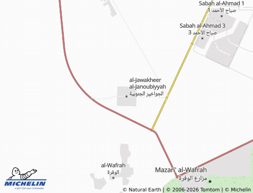 MICHELIN Jawakheer South map - ViaMichelin