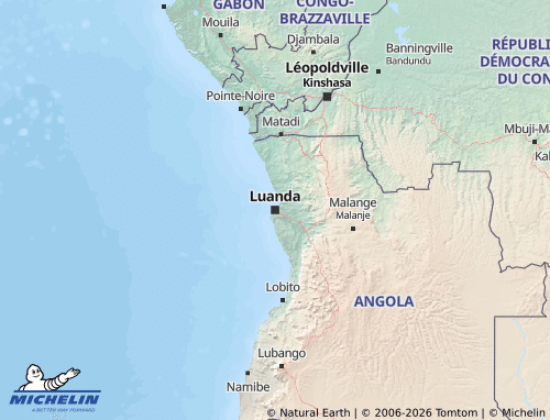 MICHELIN-Landkarte Angola - ViaMichelin