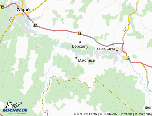 MICHELIN Małomice map - ViaMichelin