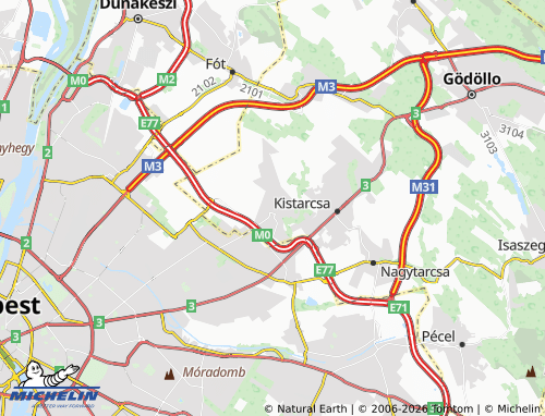 Mapa MICHELIN Csömör - ViaMichelin