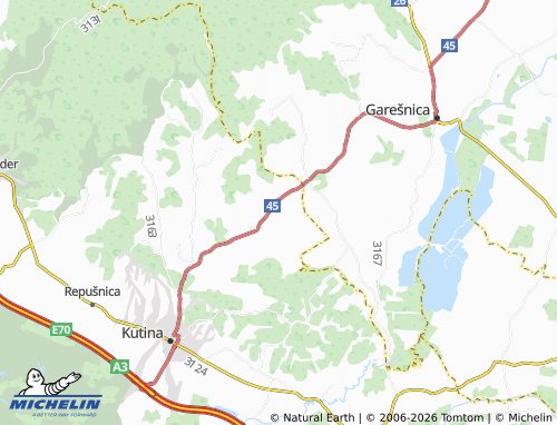 Mapa MICHELIN Stupovača - ViaMichelin