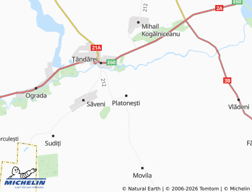 Mappa MICHELIN Platonești - ViaMichelin
