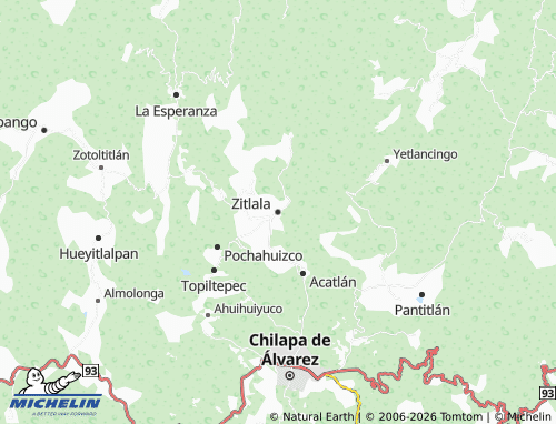 MICHELIN-Landkarte Zitlala - ViaMichelin