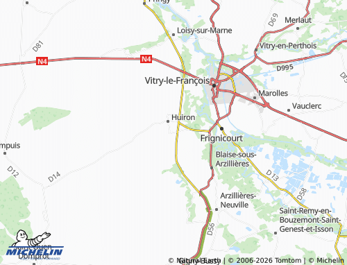 Mapa MICHELIN Courdemanges - ViaMichelin