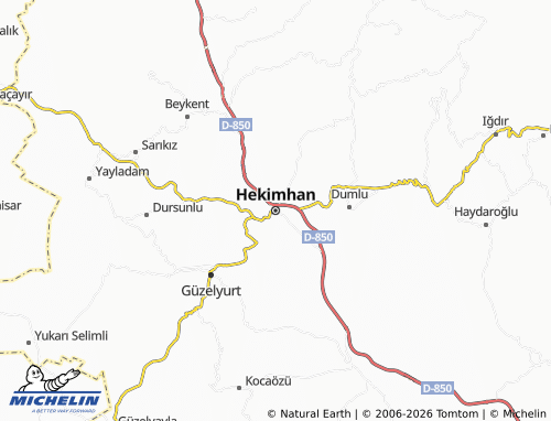 Mapa MICHELIN Hekimhan - ViaMichelin