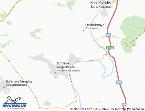 MICHELIN Donskaya Negachevka map - ViaMichelin