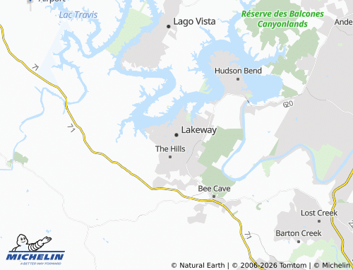 Carte MICHELIN Lakeway - ViaMichelin