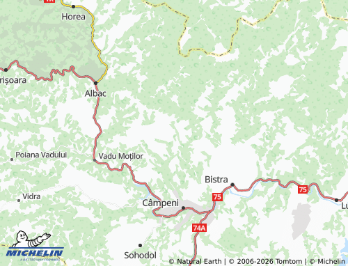 MICHELIN Coasta Vâscului map - ViaMichelin