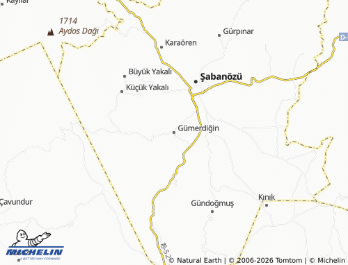 MICHELIN Gümerdiğin map - ViaMichelin