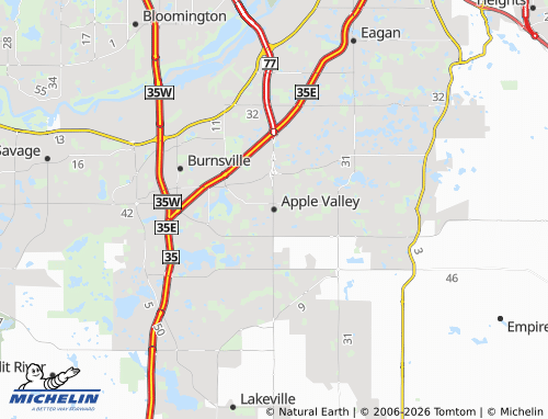 Mappa MICHELIN Apple Valley - ViaMichelin