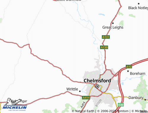 MICHELIN Chignall Smealy map - ViaMichelin