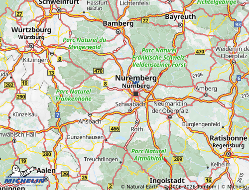 Mapa MICHELIN Fürth LK - ViaMichelin