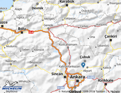 MICHELIN Çamlıdere map - ViaMichelin