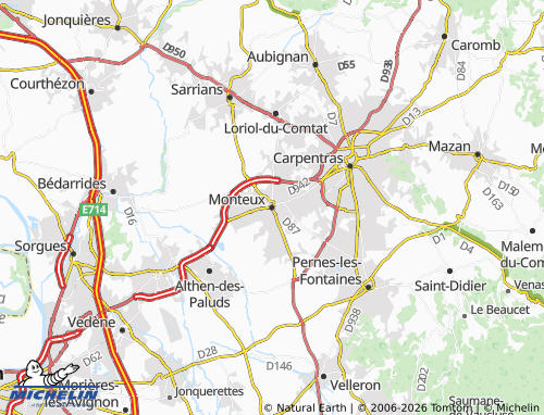 MICHELIN Monteux map - ViaMichelin