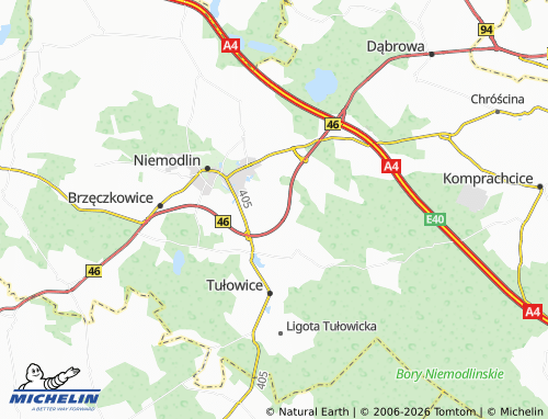 MICHELIN Sady map - ViaMichelin
