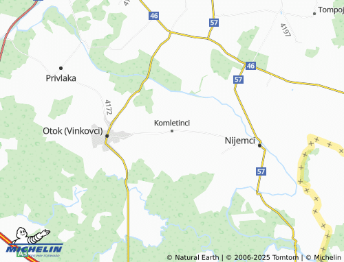 MICHELIN Komletinci map - ViaMichelin