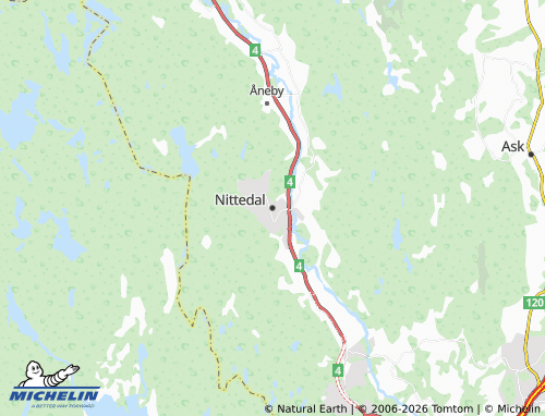 Carte MICHELIN Nittedal - ViaMichelin