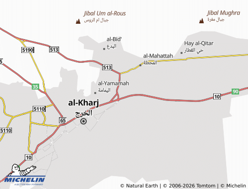 MICHELIN-Landkarte al-Sahba' - ViaMichelin