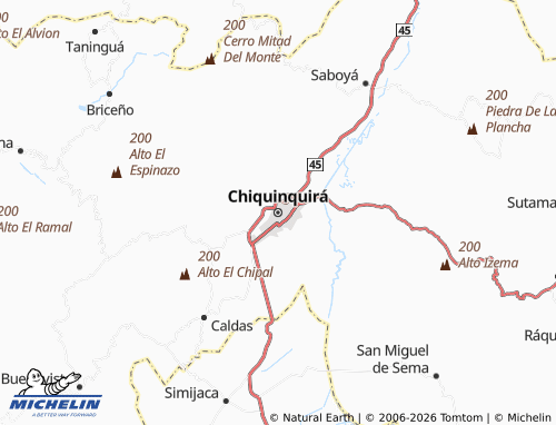 Carte MICHELIN Chiquinquirá - ViaMichelin